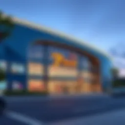 Exterior view of 7luck Casino showcasing modern architecture