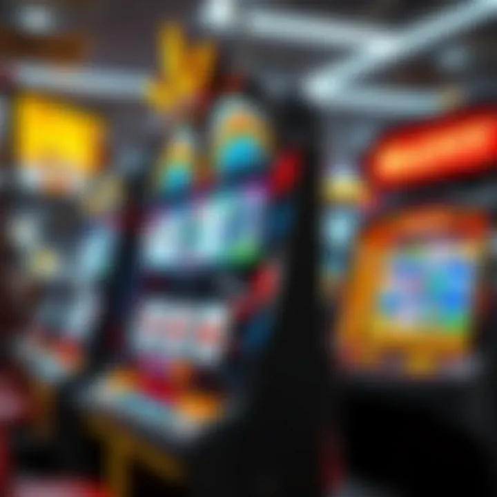Illustration of an advanced slot machine with digital features