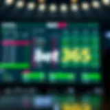 Overview of bet365's betting interface