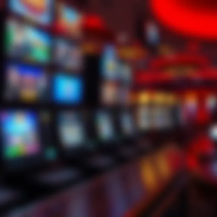 A diverse array of gaming options displayed on screens