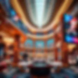 Elegant architecture of a modern casino