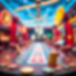 Conceptual representation of cryptocurrency casinos