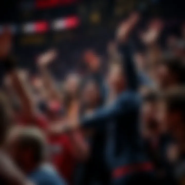 Fans celebrating a Denver Nuggets victory