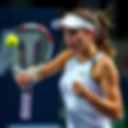 Donna Vekic in action during a tennis match