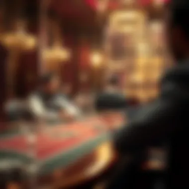 Historical depiction of baccarat in a vintage casino