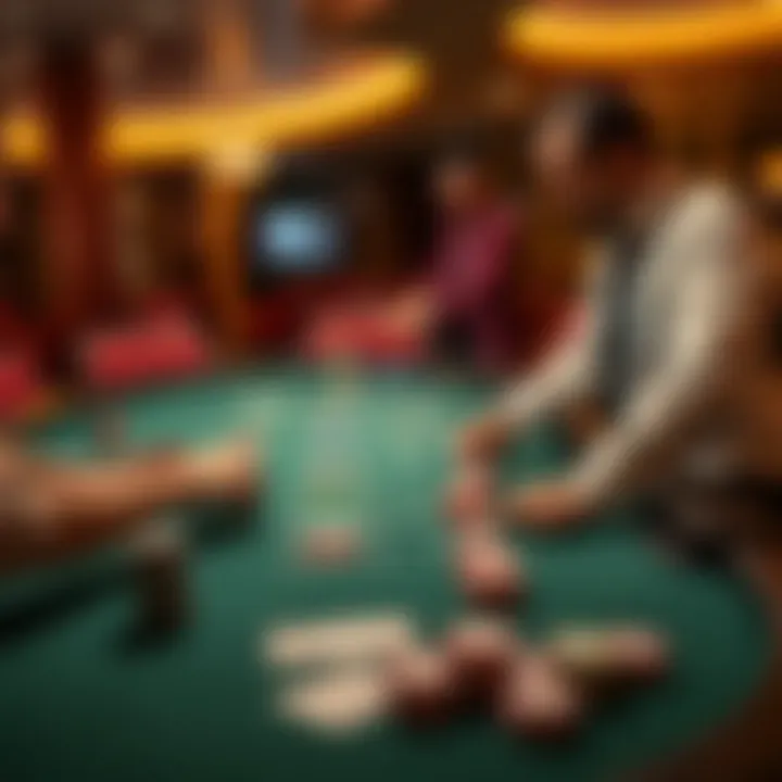 Strategic bets being placed on a blackjack table at Jack Casino