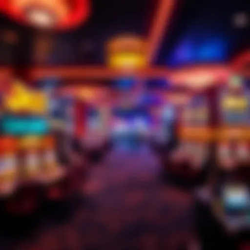A detailed view of Jack Casino's gaming floor with vibrant lights and tables