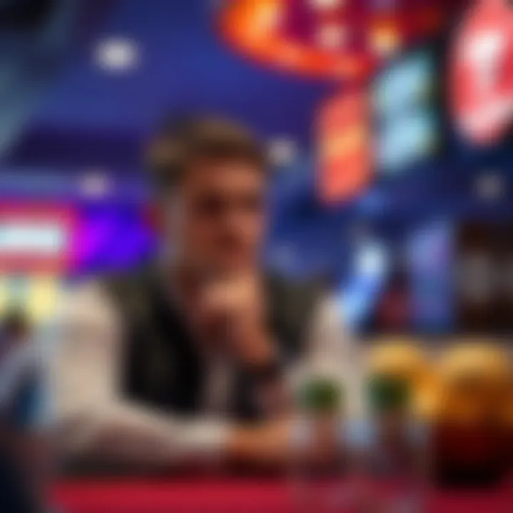 A thoughtful player analyzing betting options at Jack Casino