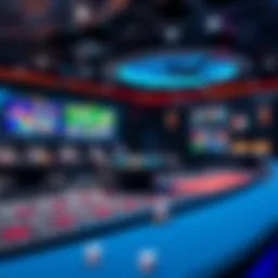 An immersive live casino setup showcasing high-definition streaming technology