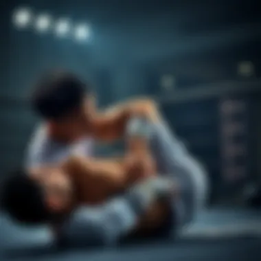 Islam Makhachev showcasing his grappling skills