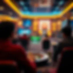 Digital representation of an online casino platform