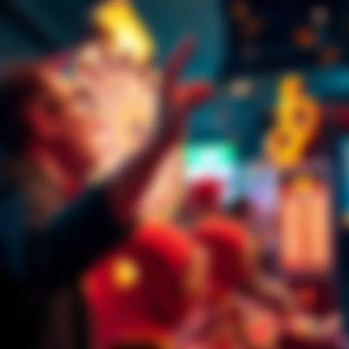 A creative depiction of the excitement of winning with free spins.