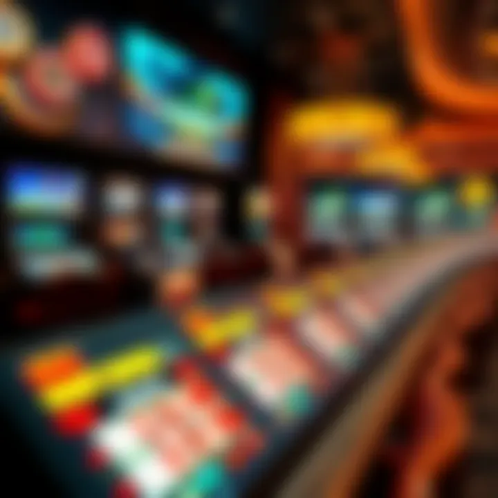 A vibrant display of various live casino games available.