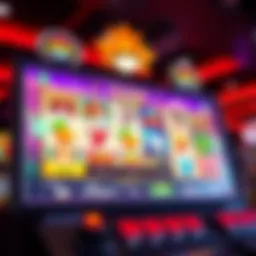 Vibrant online slots interface showcasing various games