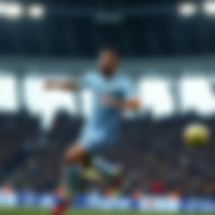 Aguero in action during a match