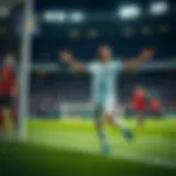 Sergio Aguero celebrating a goal