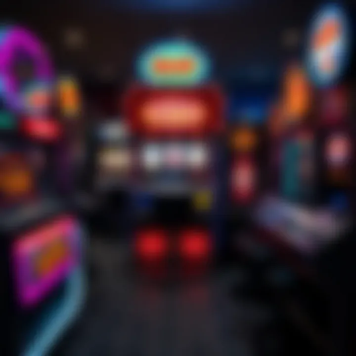 Diverse types of slot machines with various themes